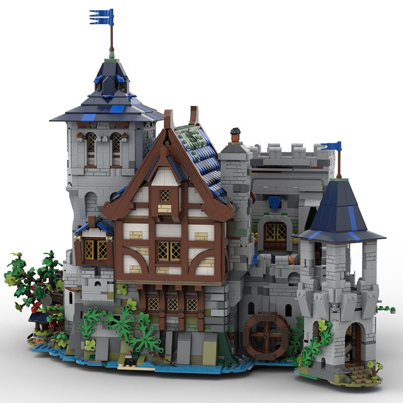 Classic Medieval Black Falcon Fortress Building Kit | Compatible MOC - 2
