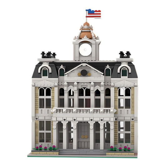 Classic Modular City Hall Building Kit | LEGO-Compatible MOC - 1