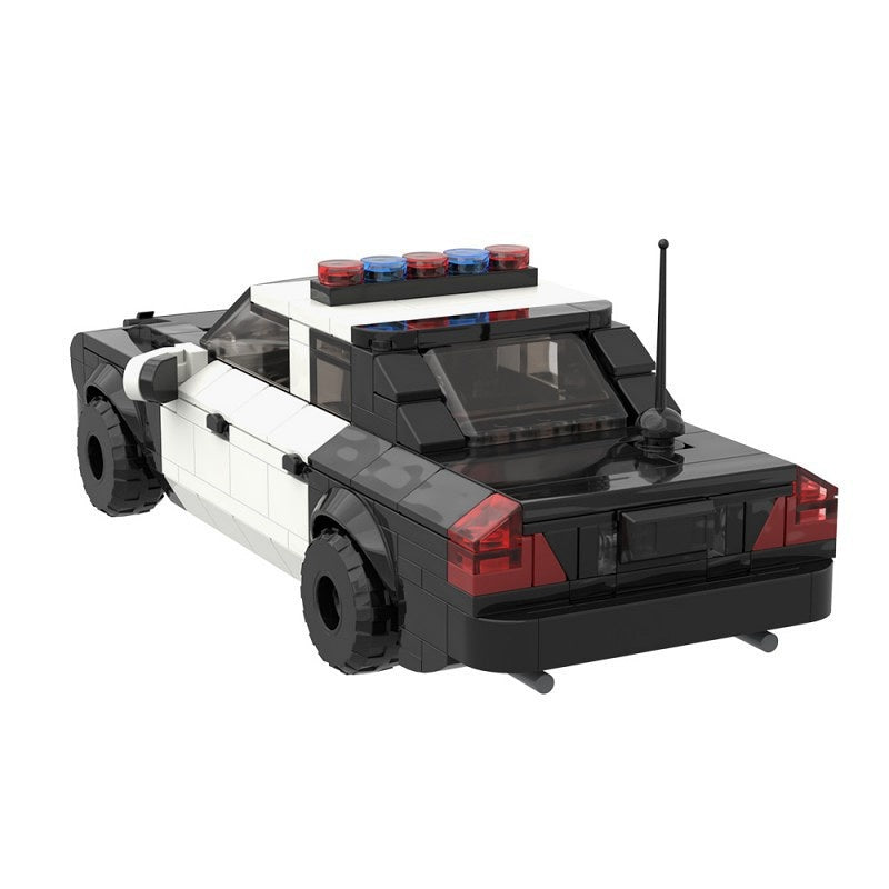 Classic Police Interceptor Sedan MOC Building Kit | LEGO-Compatible MOC - 4