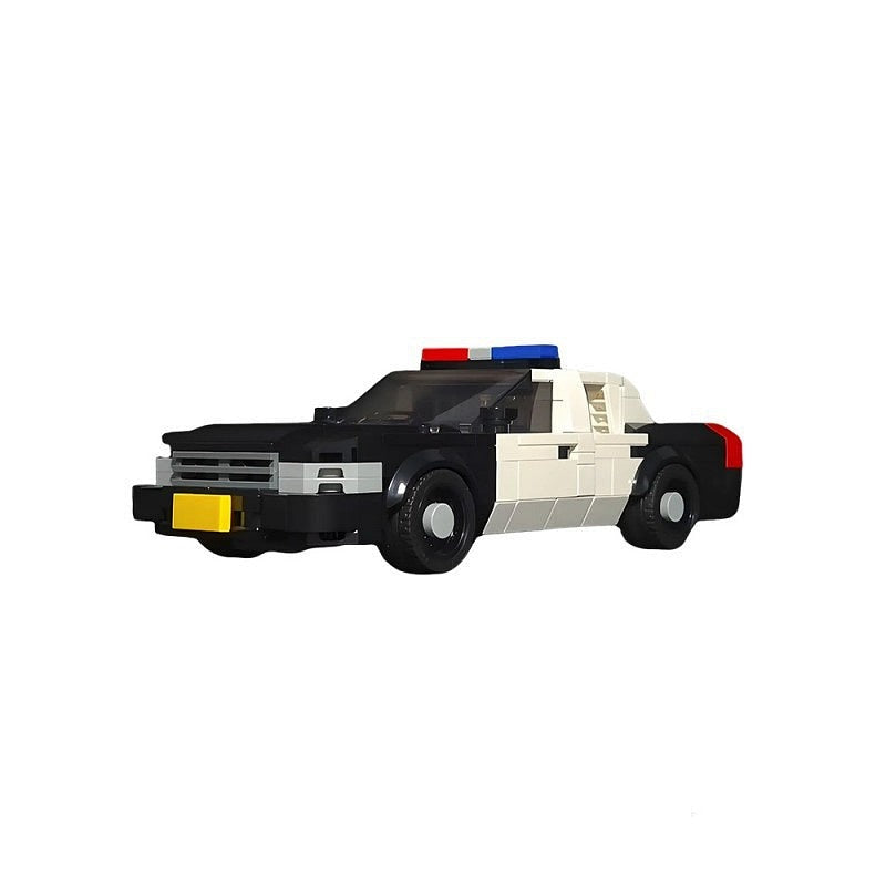 Classic Police Interceptor Sedan MOC Building Kit | Vintage Vehicle Model - 7