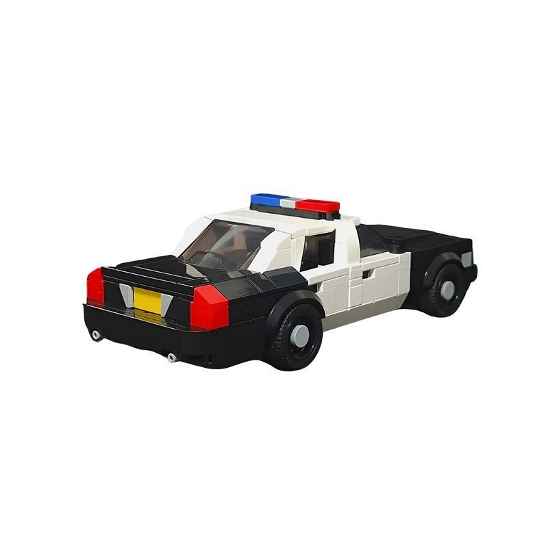Classic Police Interceptor Sedan MOC Building Kit | Vintage Vehicle Model - 8