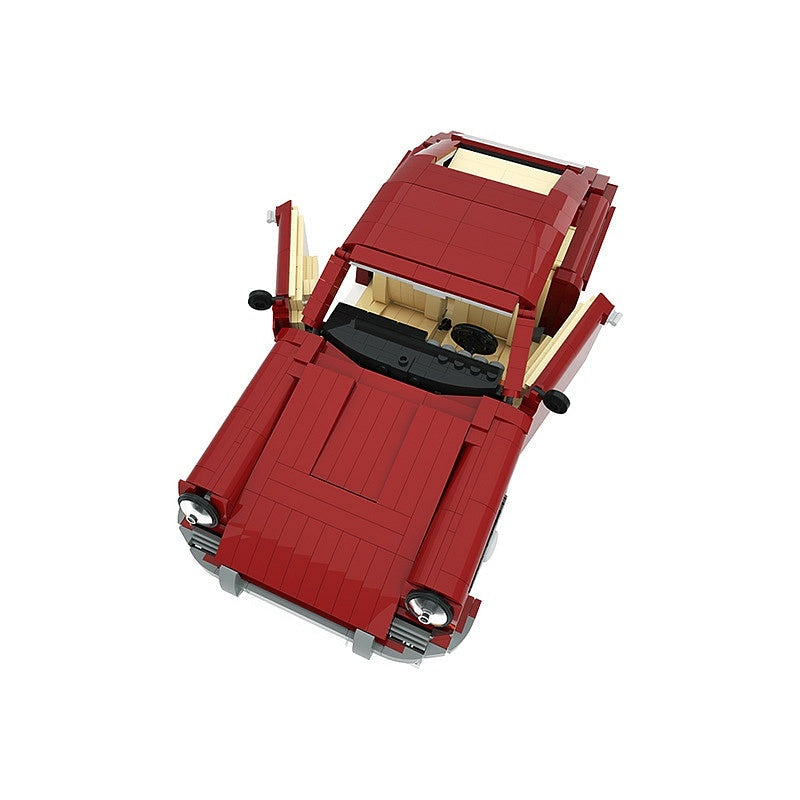 Classic Retro Sports Coupe MOC Building Kit | Vintage Vehicle Model - 3