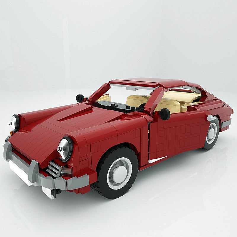 Classic Retro Sports Coupe MOC Building Kit | Vintage Vehicle Model - 4