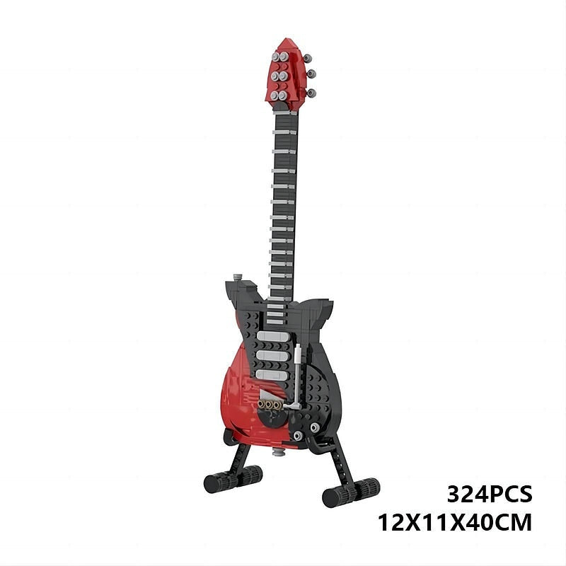 Classic Rock Electric Guitar MOC Building Kit | Display Model - 5