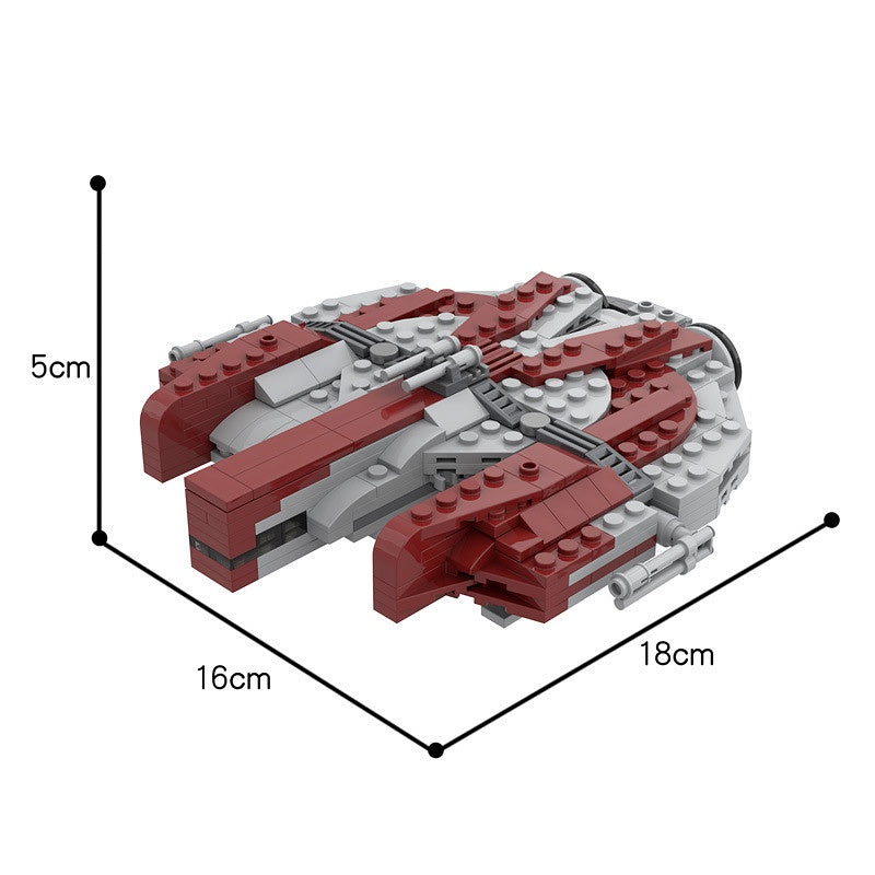Classic Smuggler Cargo Starship Building Kit | 1:156 Scale LEGO-Compatible MOC - 2
