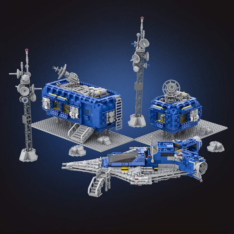 Classic Space Base Building Kit | LEGO-Compatible MOC - 1