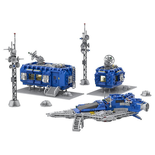 Classic Space Base MOC Building Kit | Futuristic Orbital Station Model - 1