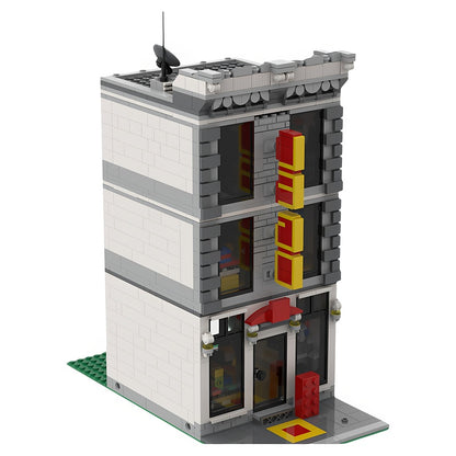 Classic Storefront & Radio Studio Modular MOC Building Kit - 4