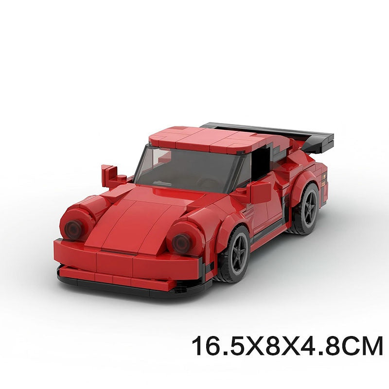 Classic Turbo Widebody Sports Coupe Building Kit | 8-stud wide LEGO-Compatible MOC - 3