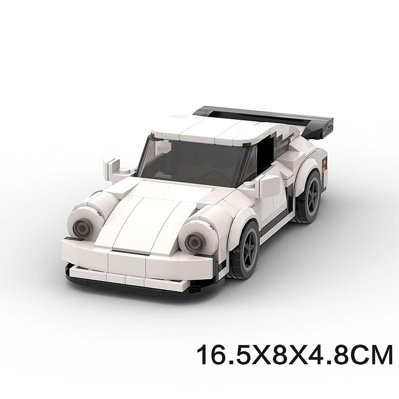 Classic Turbo Widebody Sports Coupe MOC Building Kit | 8-Stud Car Model - 3