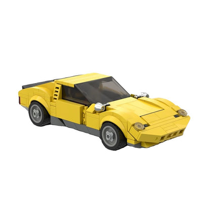 Classic V12 Vintage 8-Wide Sports Car Building Kit | LEGO-Compatible MOC - 2