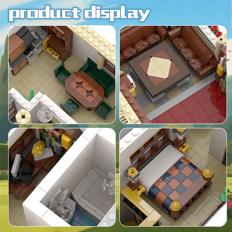 Classicism Villa MOC Building Kit | Elegant Historic Architecture Model - 4