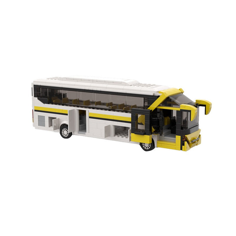 Coach Bus MOC Building Kit | Realistic Long Distance Vehicle Model - 2