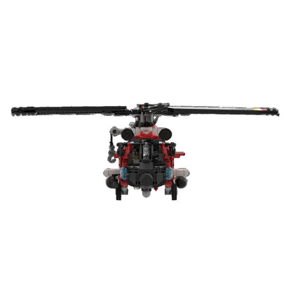 Coast Guard Jayhawk Rescue Helicopter Building Kit | Compatible MOC - 2