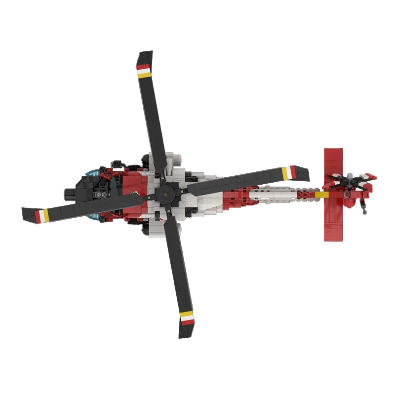 Coast Guard Jayhawk Rescue Helicopter Building Kit | Compatible MOC - 3