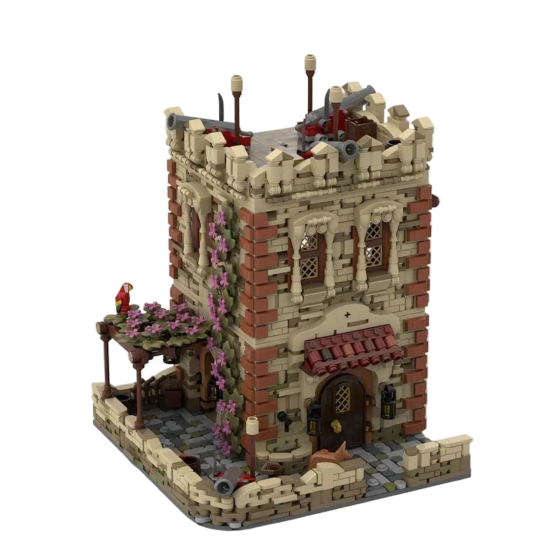 Coastal Island Fortress MOC Historic Watchtower Building Kit - 1