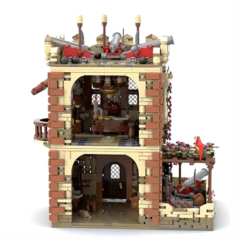 Coastal Island Fortress MOC Historic Watchtower Building Kit - 3