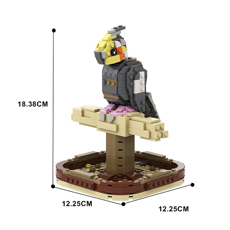 Cockatiel Bird MOC Building Kit | Exotic Parrot Display Model Set - 5