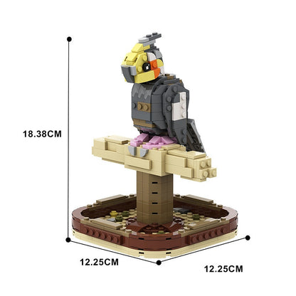 Cockatiel Bird MOC Building Kit | Exotic Parrot Display Model Set - 5