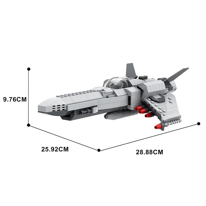 Colonial Fleet Viper Fighter MOC Sci-Fi Starfighter Building Kit - 5