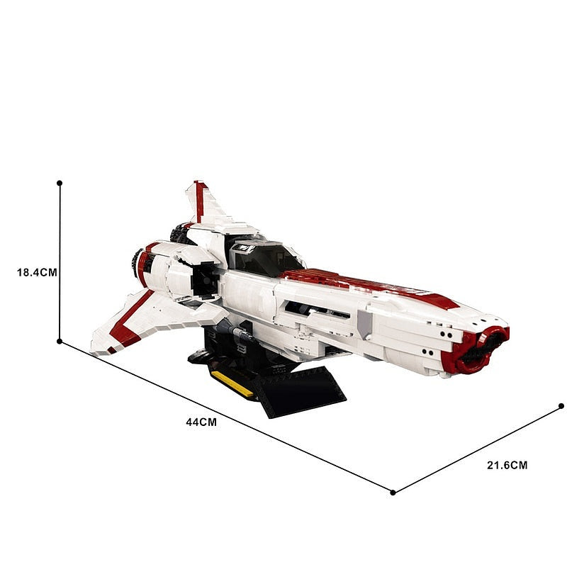 Colonial Starfighter MOC Sci-Fi Spacecraft Building Kit - 2