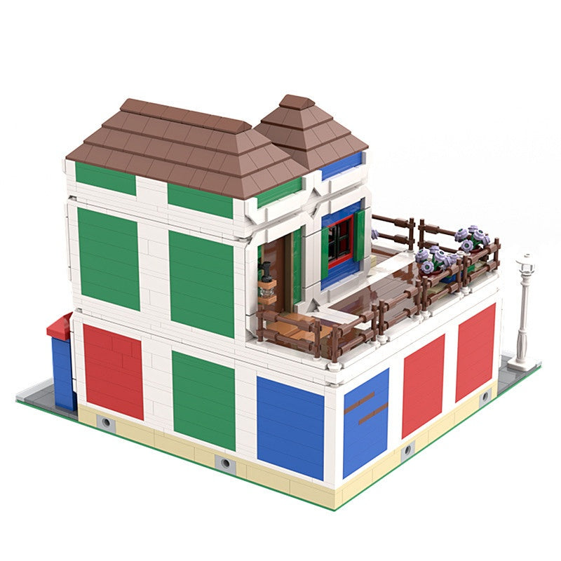 Colorful Fantasy Village House Building Kit | LEGO-Compatible MOC - 2