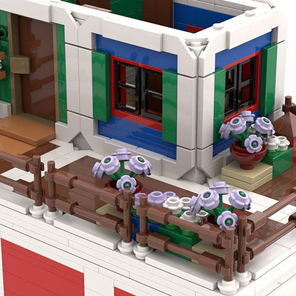 Colorful Fantasy Village House MOC Building Kit - 3