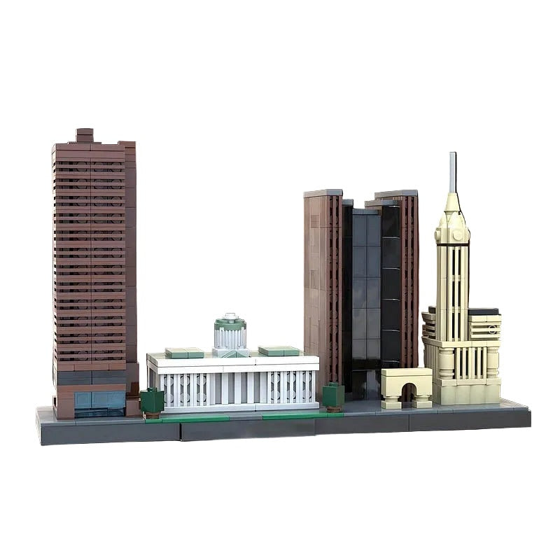 Columbus Skyline MOC Building Kit | Micro City Architecture Display Model - 1