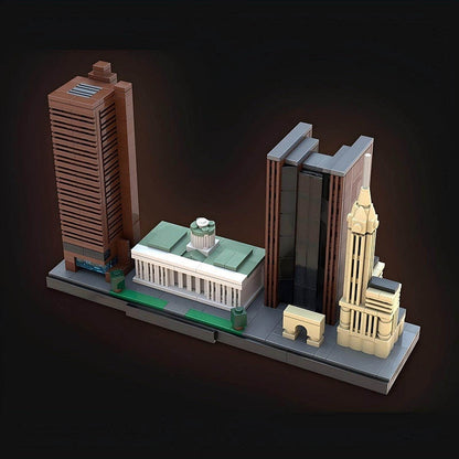 Columbus Skyline MOC Building Kit | Micro City Architecture Display Model - 3
