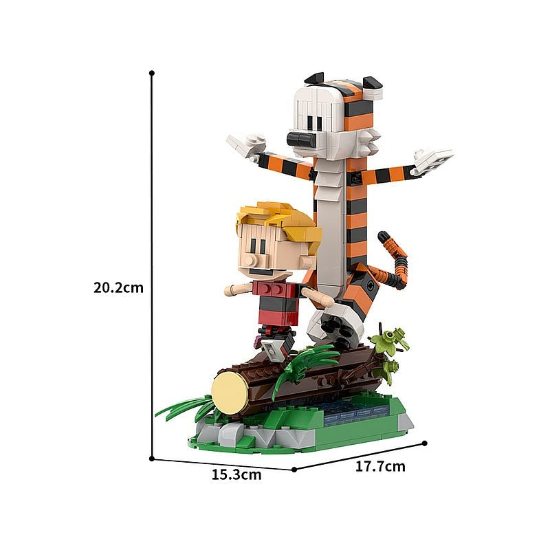 Comic Boy And Tiger Friends MOC Character Figure Building Kit - 4