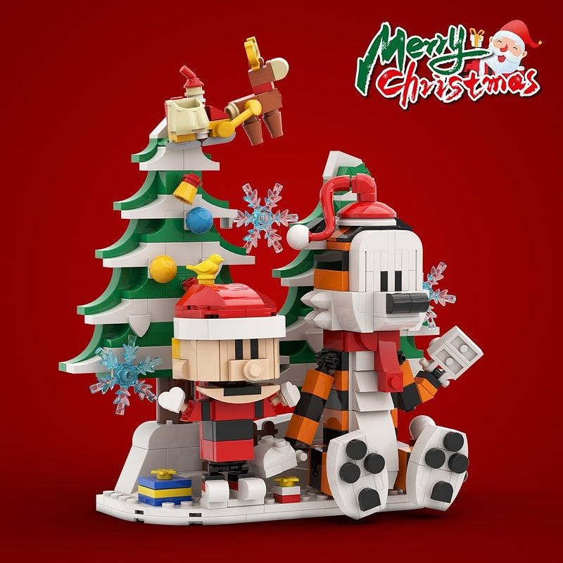 Comic Tiger And Boy MOC Building Kit | Christmas Character Display - 3