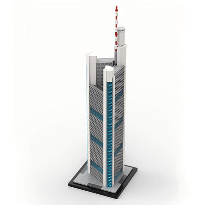 Commerzbank Tower Frankfurt Skyscraper Building Kit | 1:800 Scale Build MOC - 4