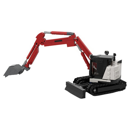 Compact Tracked Excavator With Dozer Blade MOC Building Kit - 3