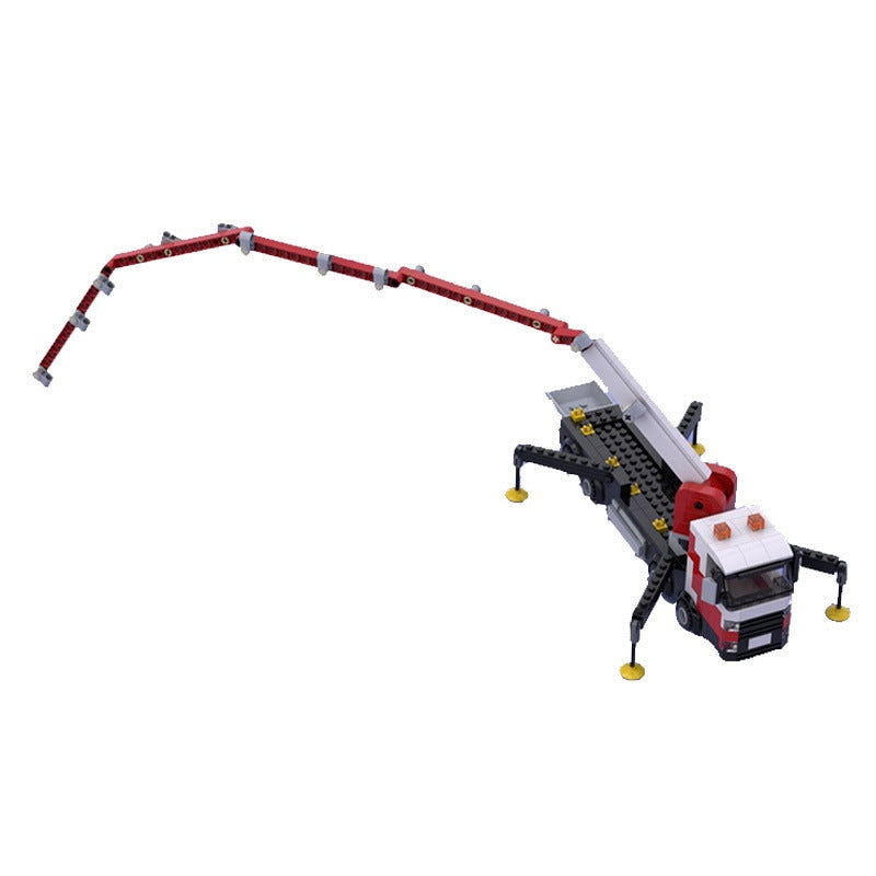 Concrete Pump Truck MOC Building Kit | Construction Vehicle Model - 2