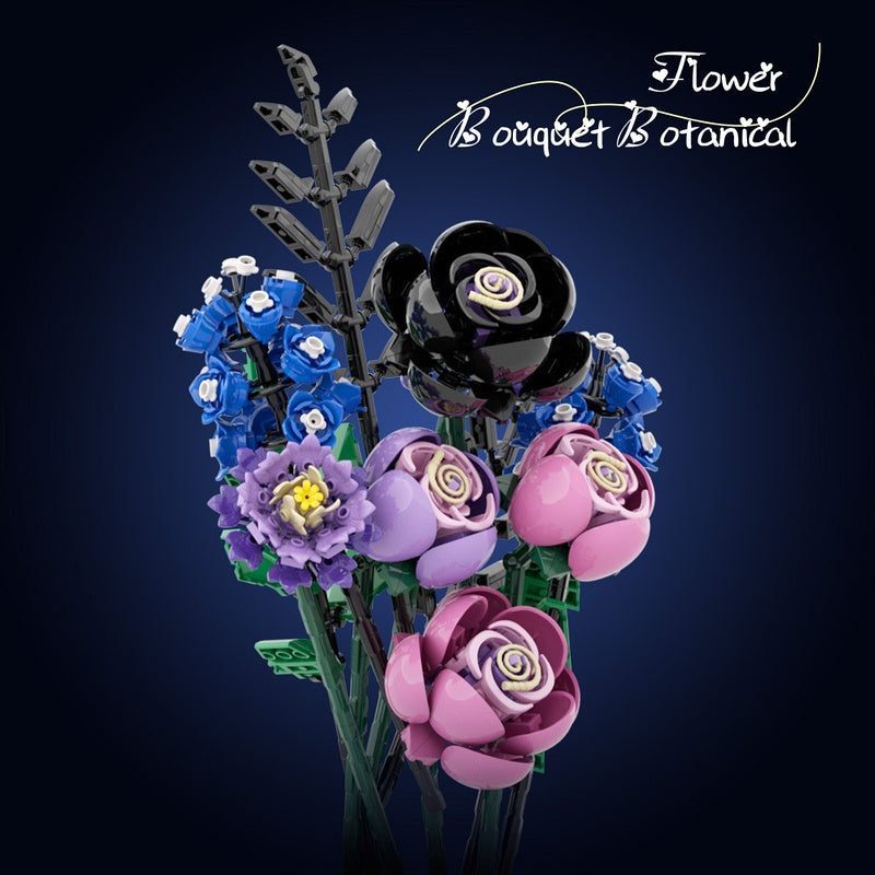 Cool-Tone Floral Bouquet MOC Building Kit - 2