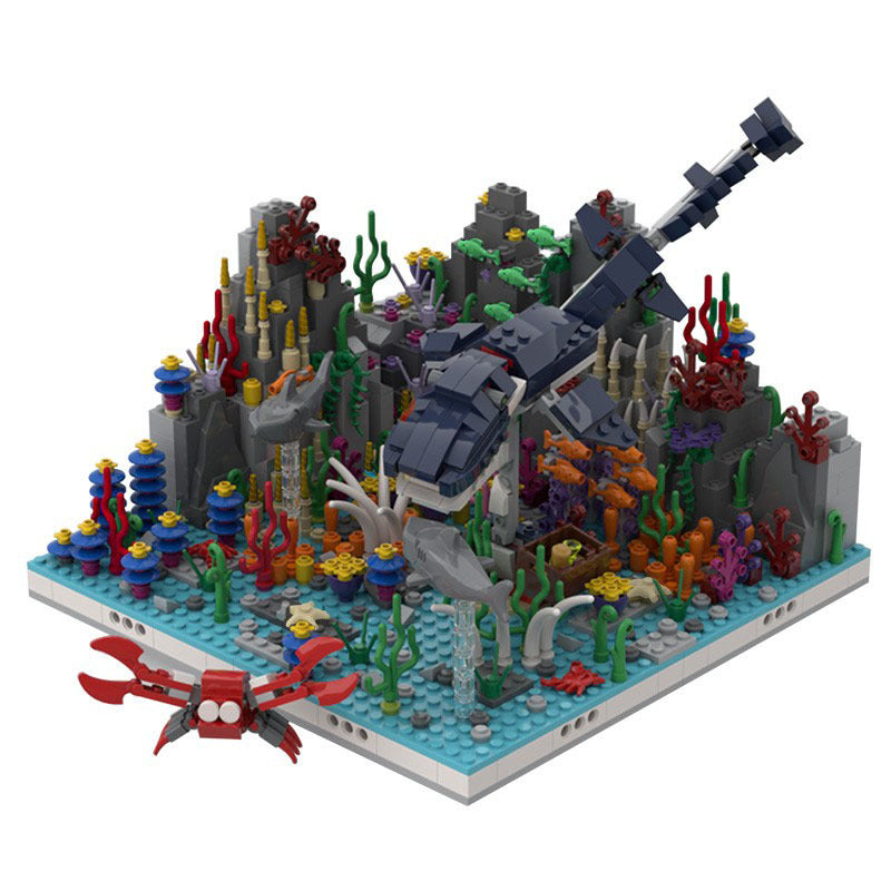 coral reef + 31088 sea dinosaur building set | moc-46326 - 2