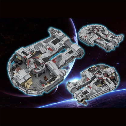 Corellian-Style Light Freighter MOC Spaceship Building Kit - 2