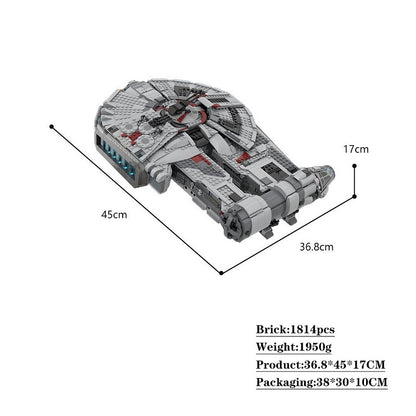 Corellian-Style Space Light Freighter Building Kit | LEGO-Compatible MOC - 3