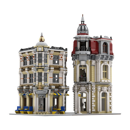 Corner Alley MOC Building Kit | Urban Street Architecture Model - 1
