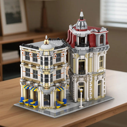 Corner Alley MOC Building Kit | Urban Street Architecture Model - 2