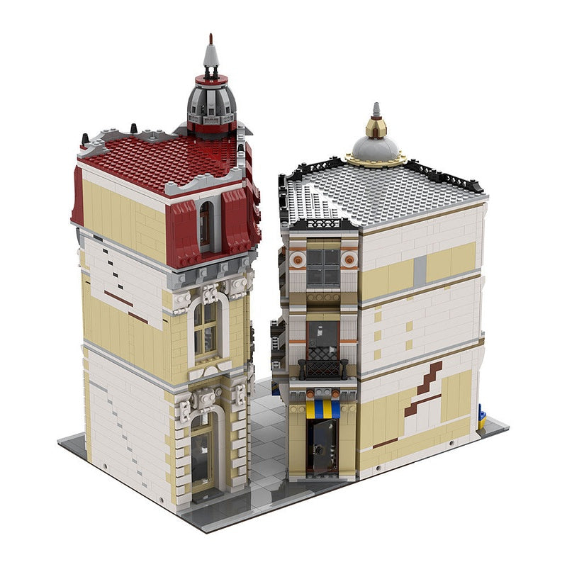 Corner Alley MOC Building Kit | Urban Street Architecture Model - 7