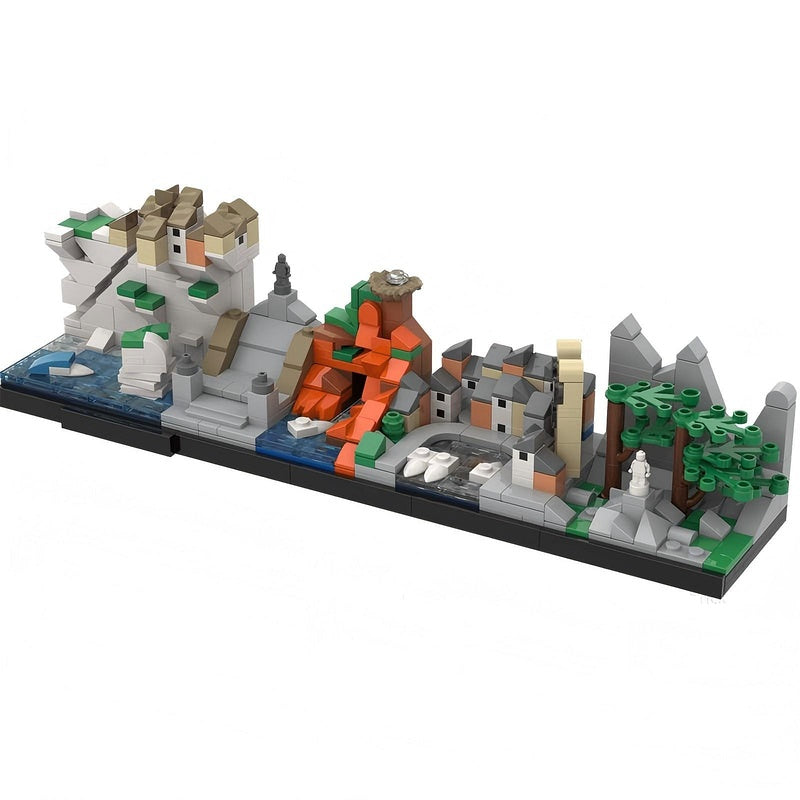 Corsica Island Skyline Building Kit | LEGO-Compatible MOC - 1