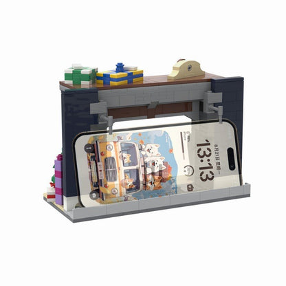 Cozy Fireplace Smartphone Holder Building Kit | LEGO-Compatible MOC - 3