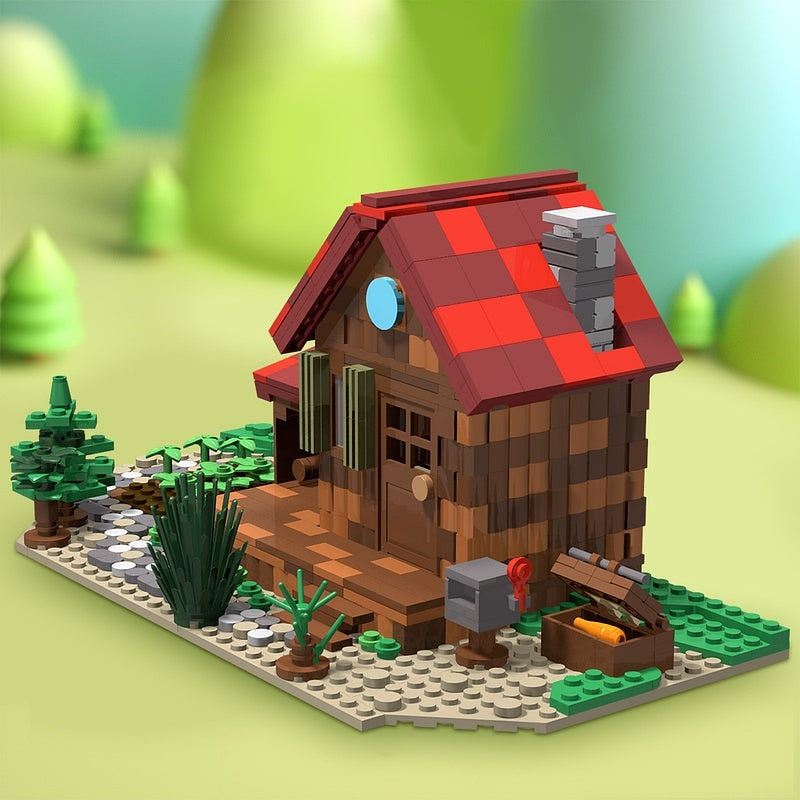 Cozy Pixel Farmhouse MOC Building Kit | Rustic Countryside House - 2