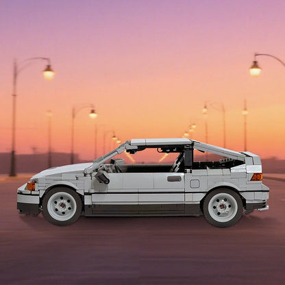 CR-X Compact Sport Hatchback MOC Building Kit | Vintage Vehicle Model - 6