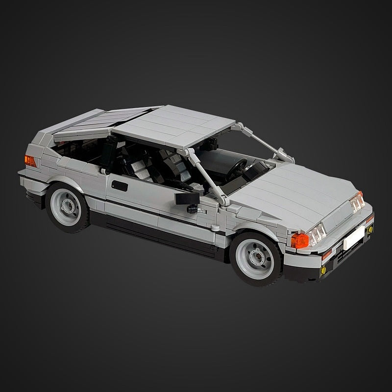 CR-X Compact Sport Hatchback MOC Building Kit | Vintage Vehicle Model - 7