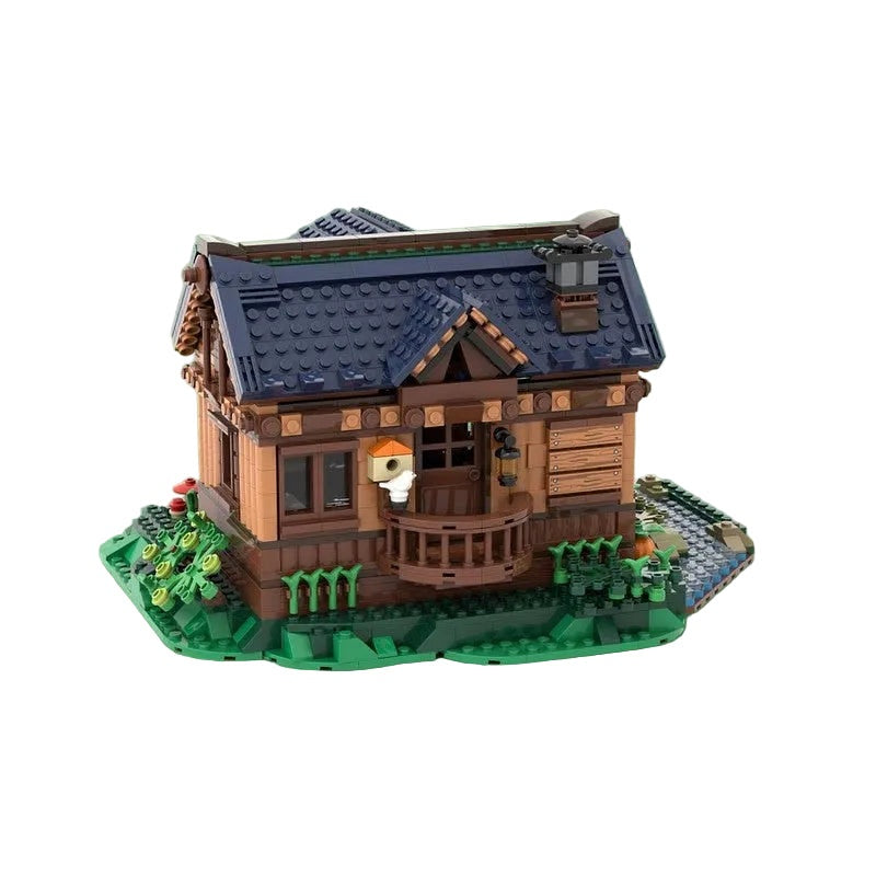 Creek Hut MOC Building Kit | Rustic Riverside Cabin Architecture Model - 1