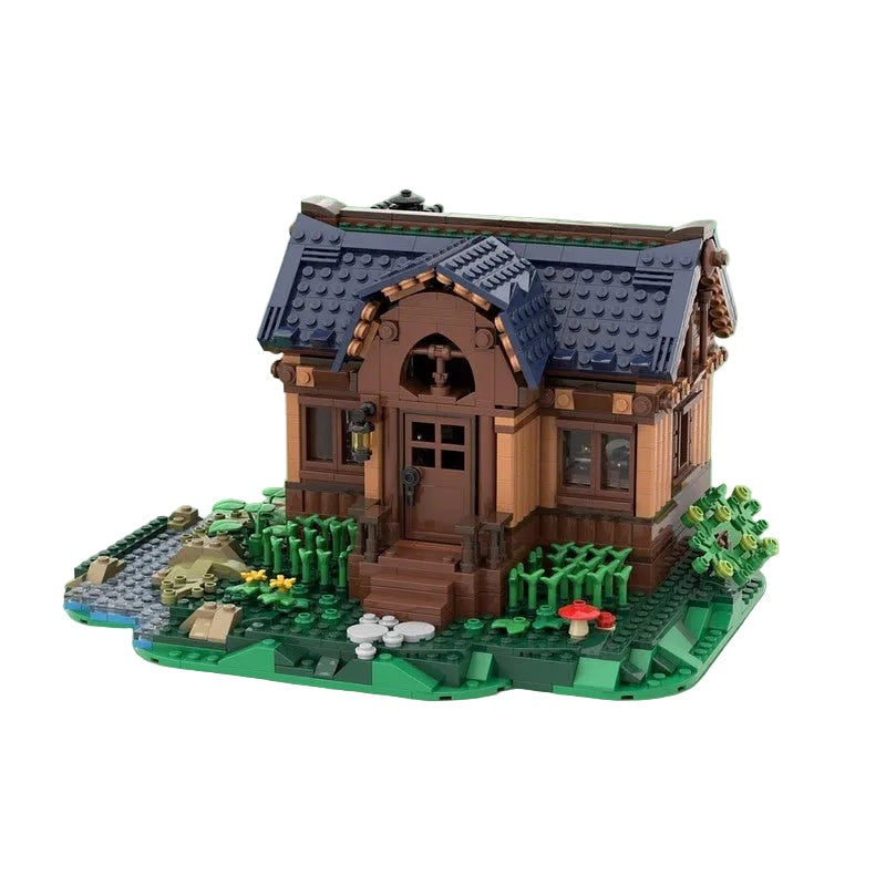 Creek Hut MOC Building Kit | Rustic Riverside Cabin Architecture Model - 4