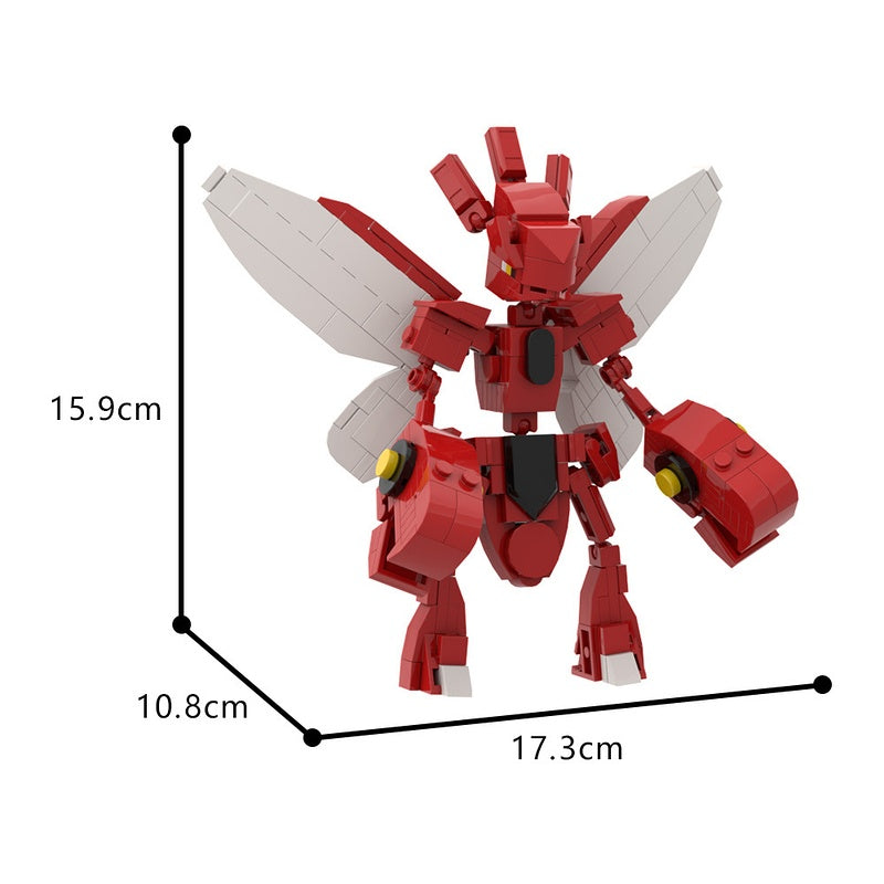 Crimson Pincer Mantis Building Kit | LEGO-Compatible MOC - 4
