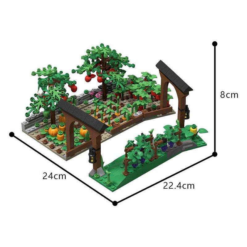 Crop Field Garden MOC Building Kit | Rural Landscape Display Model - 3